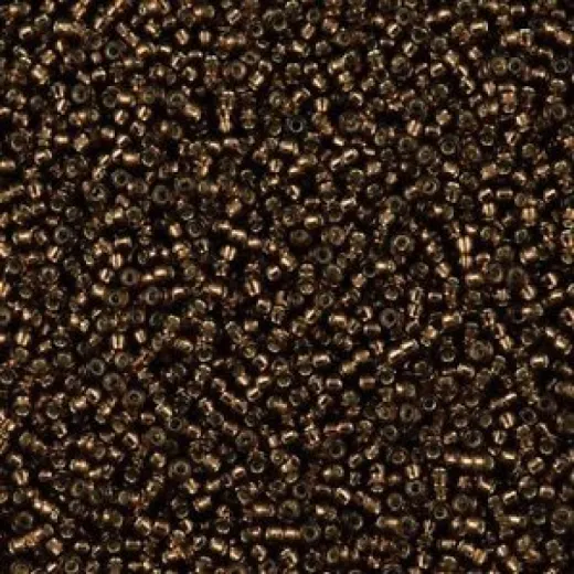 Dark Topaz (Root Beer) Silver Lined Miyuki Size 15 Seed Beads, Colour 0005D, 8.2gm Approx.