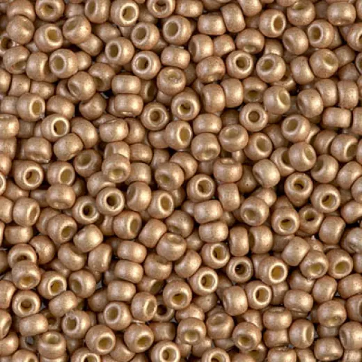 Matte Duracoat Galvanized Champagne Miyuki 8/0 Seed Beads, 22g, Colour 4204F Matte Duracoat Galvanized Champagne Miyuki 8/0 Seed Beads, 22g, Colour 4204F