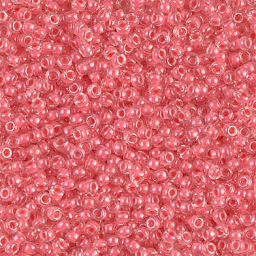 Coral Lined Crystal Miyuki 11/0 seed beads, colour 0204. 250g Wholesale pack Coral Lined Crystal Miyuki 11/0 seed beads, colour 0204. 250g Wholesale pack