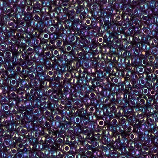 Fuschia AB Miyuki 11/0 seed beads, Colour 0333,  22g approx.