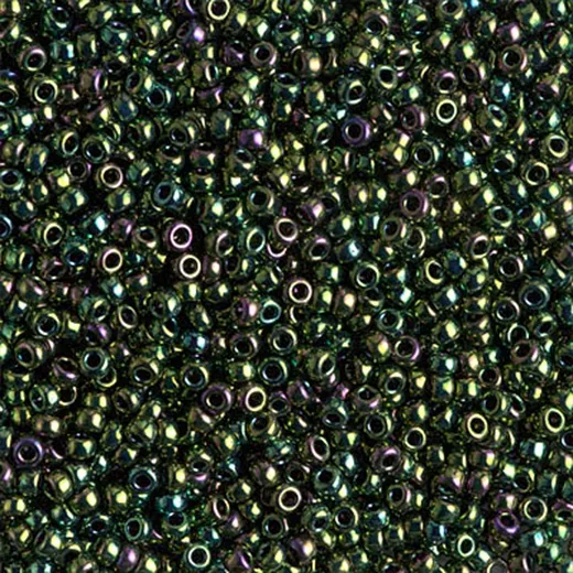 Metallic Dark Green Iris Miyuki 11/0 Seed Beads, 22g, Colour 0465 Metallic Dark Green Iris Miyuki 11/0 Seed Beads, 22g, Colour 0465
