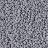 Opaque Cement Grey Miyuki 11/0 Seed Beads, 22g, Colour 0498