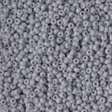 Opaque Cement Grey Miyuki 11/0 Seed Beads, 22g, Colour 0498
