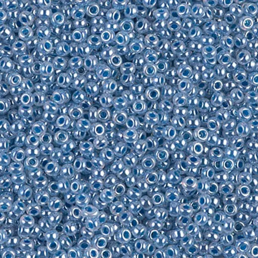 Dark Sky Blue Ceylon Miyuki 11/0 Seed Beads, 22g, Colour 0545 Dark Sky Blue Ceylon Miyuki 11/0 Seed Beads, 22g, Colour 0545