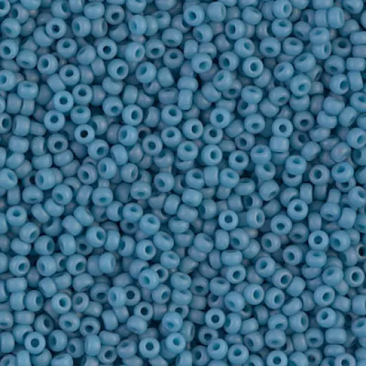 Matte Opaque Pale Denim Luster Miyuki 11/0 Seed Bead, Colour 2074, 22g pack Matte Opaque Pale Denim Luster Miyuki 11/0 Seed Bead, Colour 2074, 22g pack