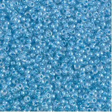 Sky Blue Lined Crystal Miyuki 11/0 seed beads, colour 0221. 22g approx.