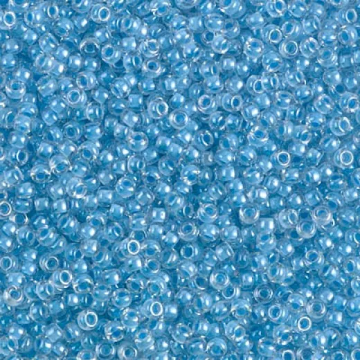 Sky Blue Lined Crystal Miyuki 11/0 seed beads, colour 0221. 250g Wholesale pack Sky Blue Lined Crystal Miyuki 11/0 seed beads, colour 0221. 250g Wholesale pack