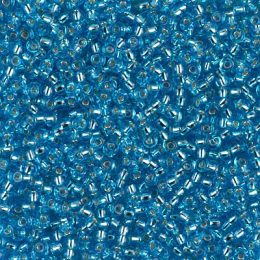 Silver Lined Aqua -2429, Miyuki 11/0, 22g Silver Lined Aqua -2429, Miyuki 11/0, 22g