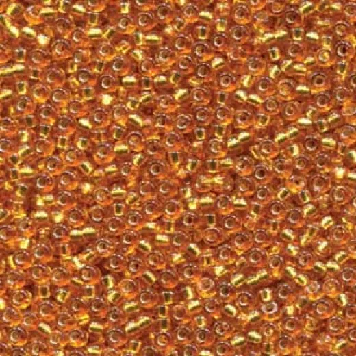 Silver Lined Dyed Amber Gold Duracoat, Colour 4261, Miyuki 11/0, 22g approx. Silver Lined Dyed Amber Gold Duracoat, Colour 4261, Miyuki 11/0, 22g approx.
