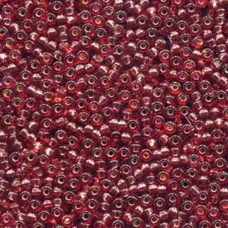 Silver Lined Dyed Deep Rose Duracoat, Colour 4270, Miyuki 11/0, 22g approx.