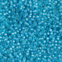 Dyed Aqua S/L Dyed Alabaster Miyuki Size 8/0 seed beads, Approx 22 Grams Colour  647