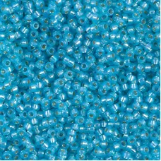 Dyed Aqua S/L Dyed Alabaster Miyuki Size 8/0 seed beads, Approx 22 Grams Colour ...