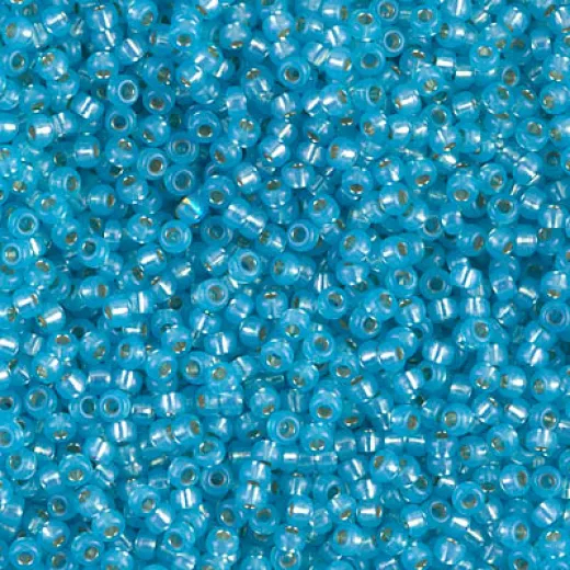 Dyed Aqua S/L Dyed Alabaster Miyuki Size 8/0 seed beads, Approx 22 Grams Colour 647 Dyed Aqua S/L Dyed Alabaster Miyuki Size 8/0 seed beads, Approx 22 Grams Colour 647