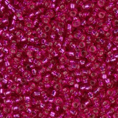 Silver Lined Raspberry Miyuki size 8/0 seed beads, colour 1436, 22g pack