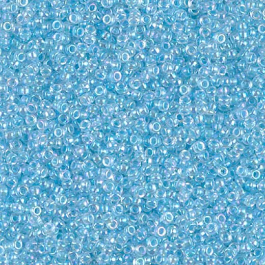 Glacier blue lined crystal AB Miyuki 11/0 seed beads, Colour 0269, 22g approx. Glacier blue lined crystal AB Miyuki 11/0 seed beads, Colour 0269, 22g approx.