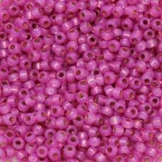 Silver Lined Paris Pink Duracoat Miyuki size 8/0 seed beads, colour 4238, 250g W...