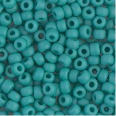 Matte Turquoise Green Opaque Miyuki Size 8/0 seed beads, Colour  0412F, 22gm
