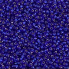 Matte Cobalt Silver Lined, Miyuki 11/0 Seed Beads, Colour 0020F, 22g Approx