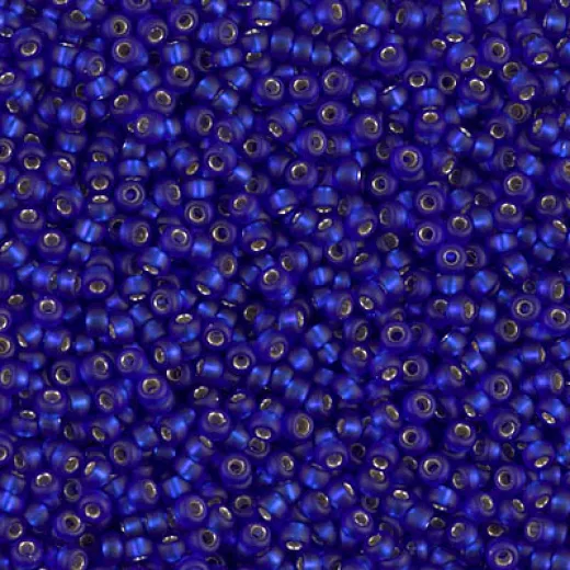 Matte Cobalt Silver Lined, Miyuki 11/0 Seed Beads, Colour 0020F, 22g Approx Matte Cobalt Silver Lined, Miyuki 11/0 Seed Beads, Colour 0020F, 22g Approx