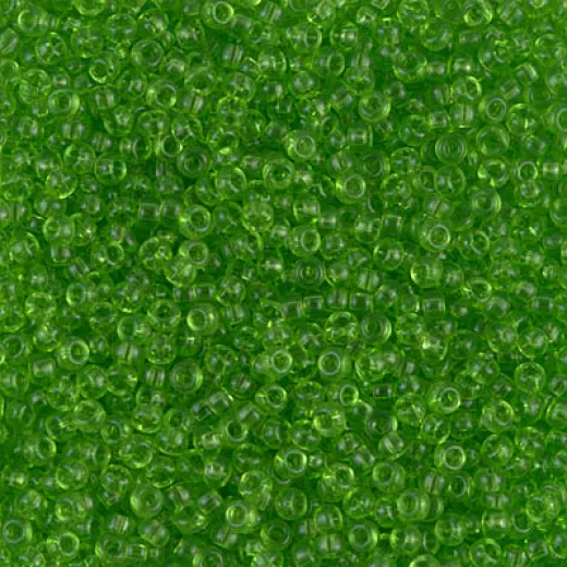 Transparent Lime, Miyuki 11/0 Seed Beads, Colour 0144, 22g Approx. Transparent Lime, Miyuki 11/0 Seed Beads, Colour 0144, 22g Approx.