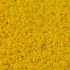 Miyuki Size 11 Seed Beads, Dark Yellow Opaque, Colour 0404D, 22g Approx. 