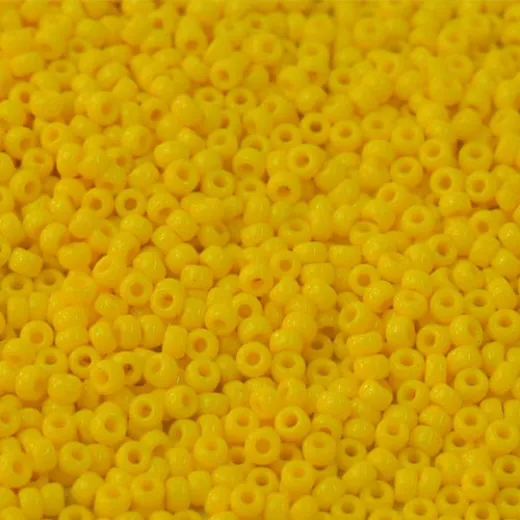 Miyuki Size 11 Seed Beads, Dark Yellow Opaque, Colour 0404D, 22g Approx. Miyuki Size 11 Seed Beads, Dark Yellow Opaque, Colour 0404D, 22g Approx.