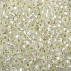 Matte Silver Lined Crystal Miyuki Size 15 Seed Beads, Colour 0001F, 8.2gm Approx...