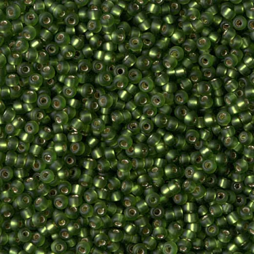 Matte Olive Silver Lined, Miyuki 11/0 Seed Beads, Colour 0026F, 22g Approx Matte Olive Silver Lined, Miyuki 11/0 Seed Beads, Colour 0026F, 22g Approx