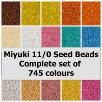 Complete set of Miyuki Size 11/0 Seed Beads - 745 colours