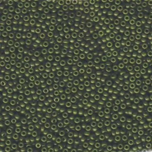 Special Dyed Olive Green, Colour 2049, Miyuki 11/0, 22g approx. Special Dyed Olive Green, Colour 2049, Miyuki 11/0, 22g approx.