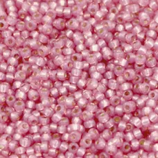 Pink Dyed Silverlined Duracoat, Colour 4237, Miyuki 11/0, 22g approx.