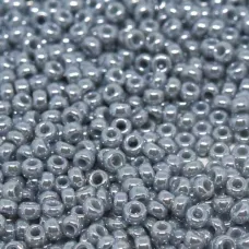 Miyuki Size 11 Seed Beads, Opaque Grey Luster, Colour 0443, 22g Approx.