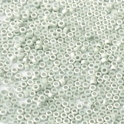 White Opaque Matte Labrador Miyuki 15/0 Seed Beads, Col. 4558, 8.2g approx. White Opaque Matte Labrador Miyuki 15/0 Seed Beads, Col. 4558, 8.2g approx.