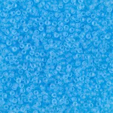 Aqua Transparent Matte, Miyuki 11/0 Seed Beads, Colour 0148F, 22g Approx