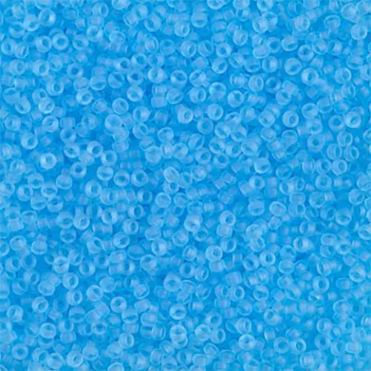 Aqua Transparent Matte, Miyuki 11/0 Seed Beads, Colour 0148F, 22g Approx Aqua Transparent Matte, Miyuki 11/0 Seed Beads, Colour 0148F, 22g Approx