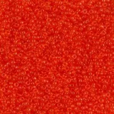 Tangerine Transparent, Miyuki 11/0 Seed Beads, Colour 0139, 22g Approx