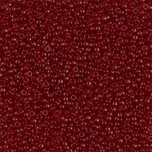 Transparent Dark Ruby, Miyuki 11/0 Seed Beads, Colour 0141D, 22g Approx. Transparent Dark Ruby, Miyuki 11/0 Seed Beads, Colour 0141D, 22g Approx.