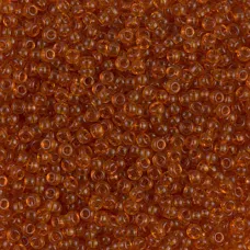 Transparent Topaz Miyuki 8/0 Seed beads, colour 0133, 22g approx.