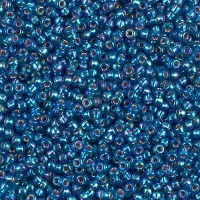 Silver Lined Capri Blue AB Miyuki 15/0 Seed Beads, 8.2g, Colour 1025