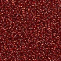 Ruby Red Silver Lined Colour -0011 Miyuki 15/0 Seed Beads,8.2g apprx. Ruby Red Silver Lined Colour -0011 Miyuki 15/0 Seed Beads,8.2g apprx.