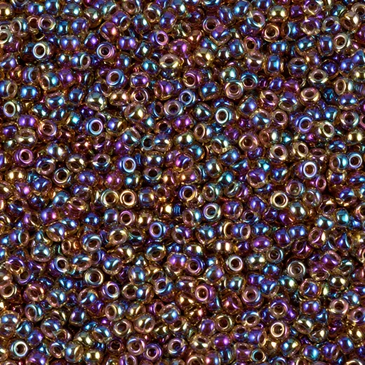 Root Beer Lined Light Topaz AB Miyuki 15/0 seed beads, colour 0357, 8.2g approx. Root Beer Lined Light Topaz AB Miyuki 15/0 seed beads, colour 0357, 8.2g approx.