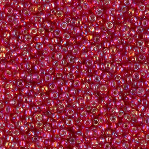 Flame Red Silver Lined AB Colour-1010, Miyuki 15/0, 8.2g Flame Red Silver Lined AB Colour-1010, Miyuki 15/0, 8.2g
