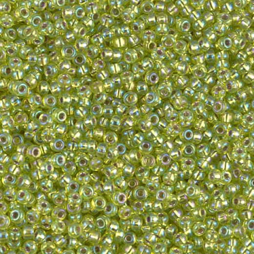 Chartreuse Silver Lined AB Colour-1014, Miyuki 15/0, 8.2g Chartreuse Silver Lined AB Colour-1014, Miyuki 15/0, 8.2g