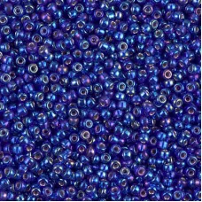 Silver Lined Cobalt AB Miyuki 15/0 Seed Beads, 8.2g, Colour 1020