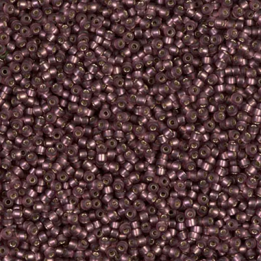 Matte Silver Lined Smoky Amethyst Miyuki Size 15 Seed Beads, Colour 0013F, 8.2gm Approx.
