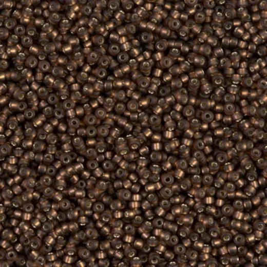 Matte Topaz Silver Lined Colour -0005F Miyuki 15/0 Seed Beads, 8.2gm apprx. Matte Topaz Silver Lined Colour -0005F Miyuki 15/0 Seed Beads, 8.2gm apprx.