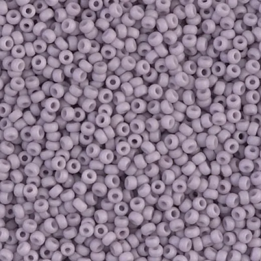 Matte Opaque Light Mauve Miyuki 15/0 Seed Beads, 8.2g, Colour 2025