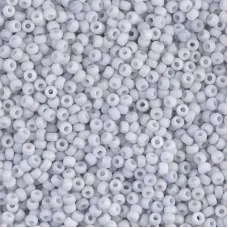 Matte Opaque Pale Blue-Grey Miyuki 15/0 Seed Beads, 8.2g, Colour 2026