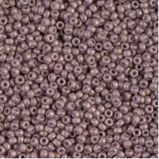 Matte Opaque Dusty Mauve Miyuki 15/0 Seed Beads, 8.2g, Colour 2027