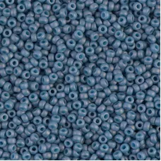 Matte Opaque Light Denim Luster Miyuki 15/0 Seed Beads, 8.2g, Colour 2038